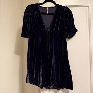 Dark purple velvet dress